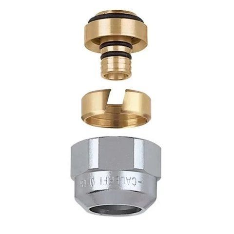 Гайка с ниппелем для медно-пластиковых труб Q-tec KME хром &Oslash;3/4" х 16 мм Caleffi S.p.a 445516 1853026451 фото