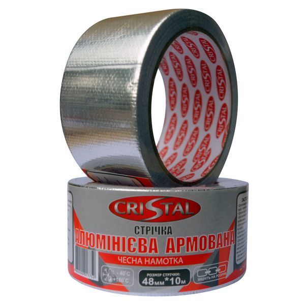 Стрічка алюмінієва армована CRISTAL 48мм х 10м 17744 фото