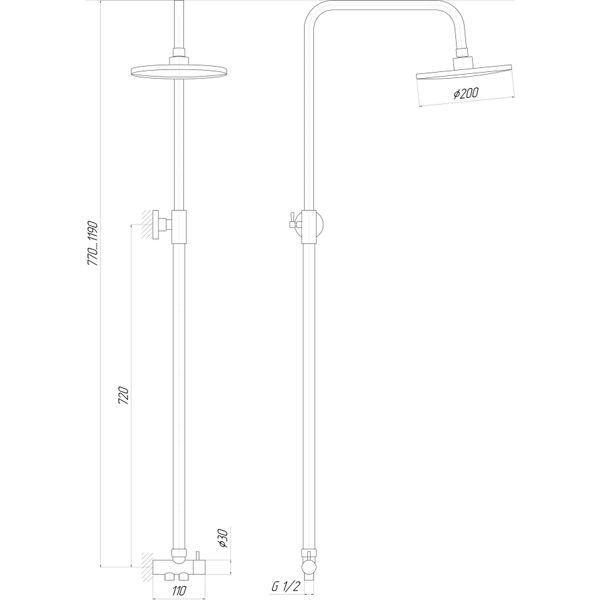 Душевая колонна Globus Lux LAZER GL-BAR-0101 12440 фото