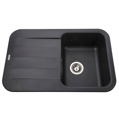 Гранітна мийка Globus Lux OBER чорний 780х500мм-А0002 3455 фото