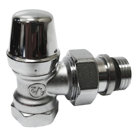 Кран радіаторний ХРОМ ручка відсікаючий &Oslash;1/2" кутовий 10 bar Caleffi S.p.a 431422 1838749990 фото