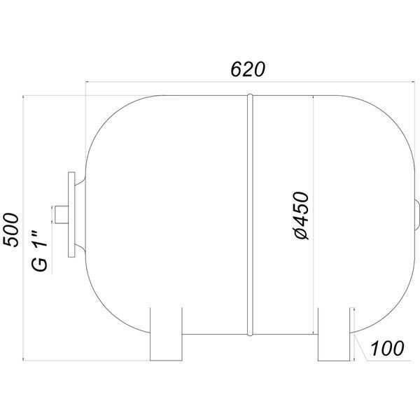 Гидроаккумулятор 80л ZILMET ultra-pro 10bar ГОРИЗОНТАЛЬНЫЙ (1100008005 ) 1831 фото