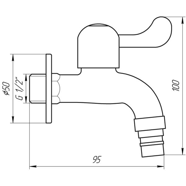 Кран шаровый поливочный Q PROFESSIONAL 1/2″ NV-QP3003 SUS304 нержавейка 17672 фото