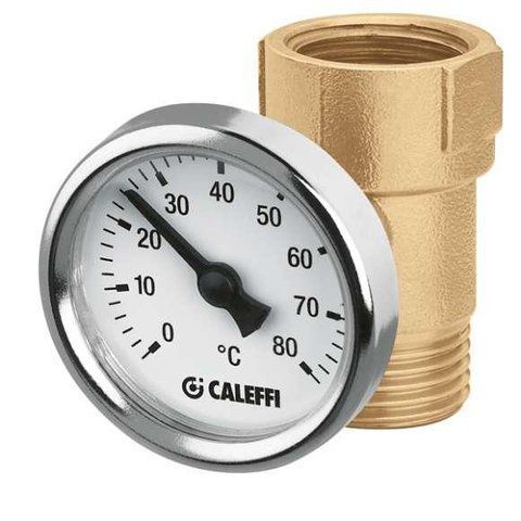 Фитинг с термометром 0&divide;80&deg;C 1/2" x 1/2" Caleffi 657400 1872826761 фото