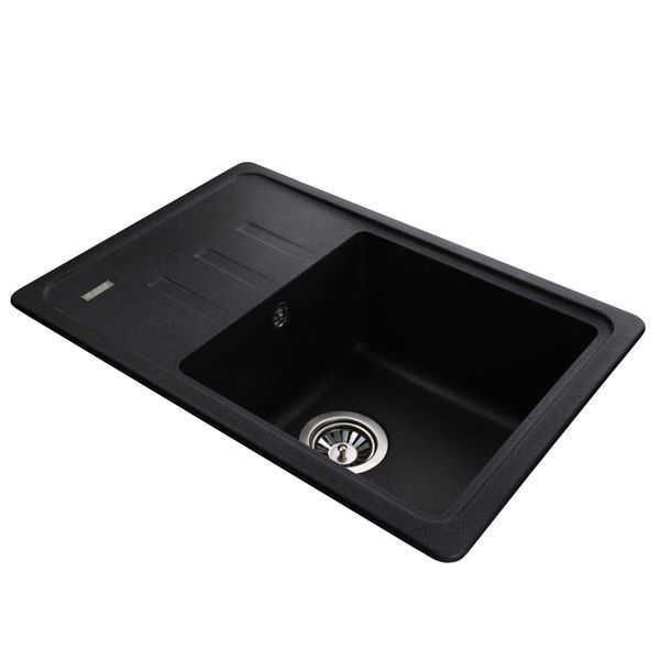 Гранітна мийка Globus Lux MONO графіт 620х435мм-А0001 22399 фото