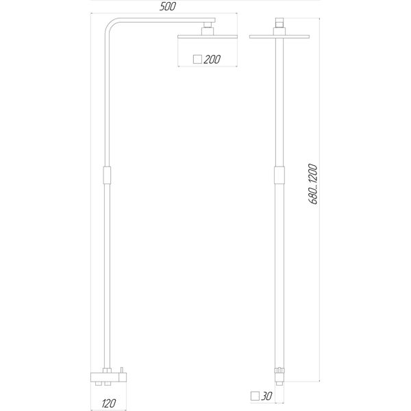 Душевая колонна Globus Lux MILANO GL-BAR-0707 14985 фото