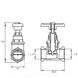 Кран ХВ вентильный прямой латунный 1 1/4″ВР х 1 1/4″ВР литейный Б1127А VA 26275 фото 2