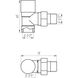 Кран вентильный угловой с американкой SOLOMON 1/2″ CHROM 1844 п/ключ 2164 фото 4