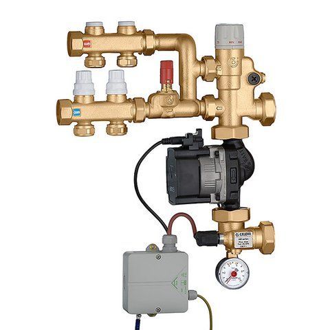 Группа регуляции с насосом ALPHA2 L 25-60 и коллектором &Oslash;1" Н x 2 контура x 3/4" Н 182621A2L002 1855199862 фото