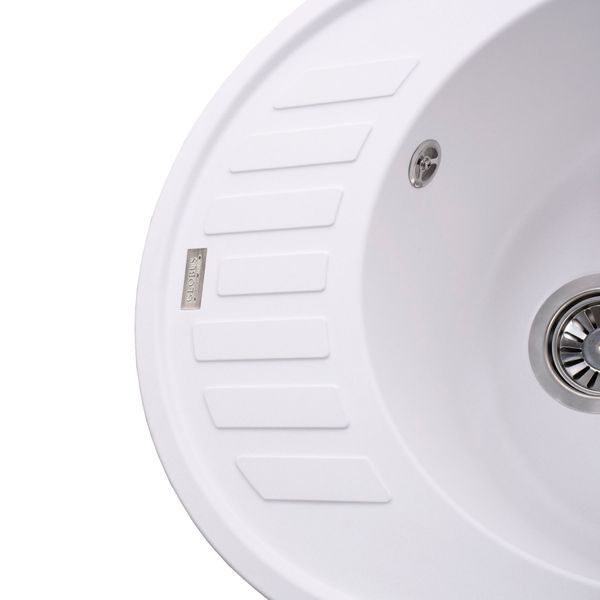 Гранітна мийка Globus Lux ARNO білий 620х500мм-А0007 8556 фото