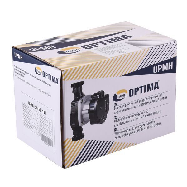 Насос циркуляційний енергоощадний Optima PRIME UPMH 25-60AUTO 180мм + гайки 27870 фото