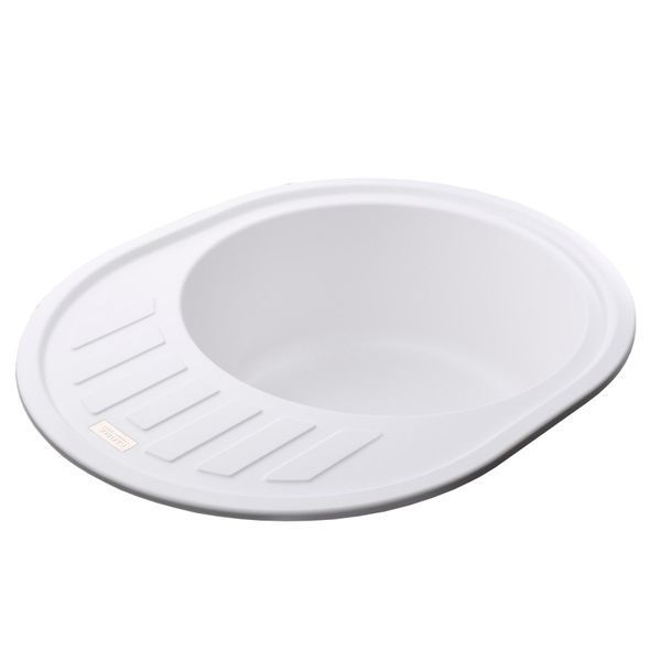 Гранітна мийка Globus Lux ARNO білий 620х500мм-А0007 8556 фото