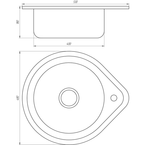 Мойка кухонная Mira MR 530 E Satin 14450 фото