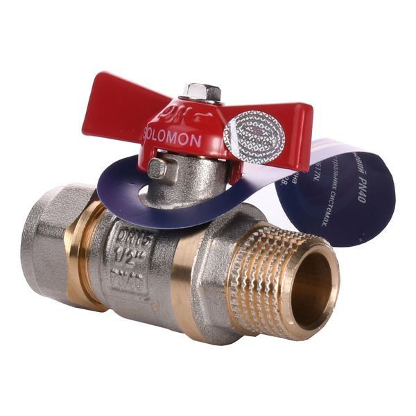 Кран шаровый SOLOMON 16х1/2&Prime; B1183 наружная резьба 1240 фото