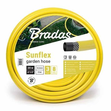 Шланг для полива SUNFLEX 1/2″ - 20м Bradas Польша желтый WMS1/220 25664 фото