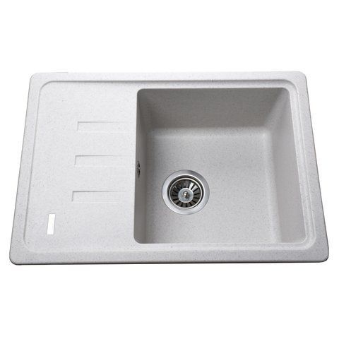 Гранитная мойка Globus Lux MONO жемчужный 620х435мм 22412 фото