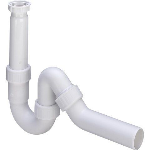 Сифон для раковины VIEGA 1 1/2&Prime;х40 без патр. 45&deg; пластик белый трубный б/г 102821 6851 фото
