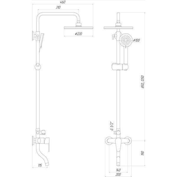 Душова система DOMINO TORINO DS-0034 15340 фото