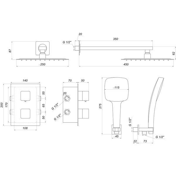 Душова система Globus Lux SMART GLM-405-BB-TT 22021 фото