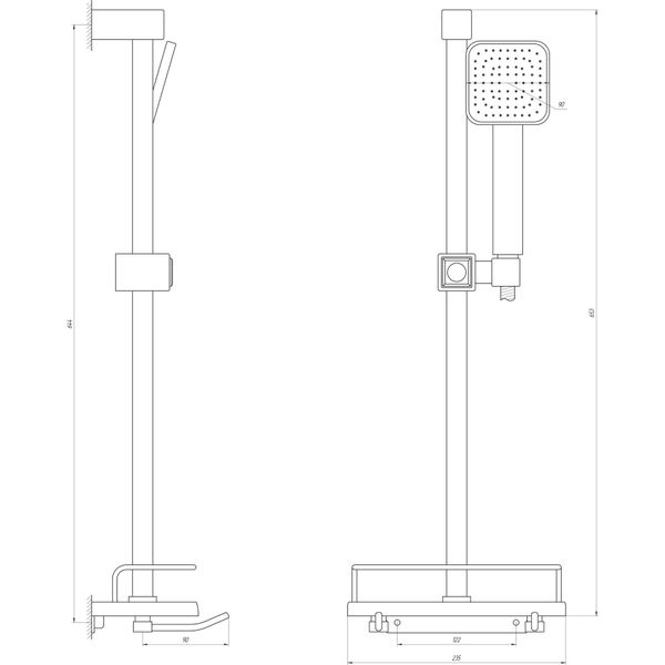 Душевая стойка Dish L116-TP-KIT 9176 фото