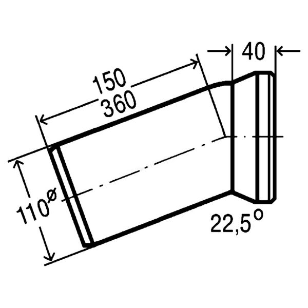 Колено для унитаза 22,5° пластик Ø110 VIEGA 101855 564 фото
