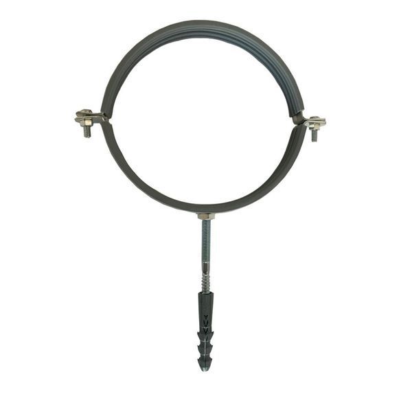 Хомут в сборе CR 4&Prime; (109-116мм) с винтом-шурупом 8*100 и дюбелем в уп., серый 24427 фото