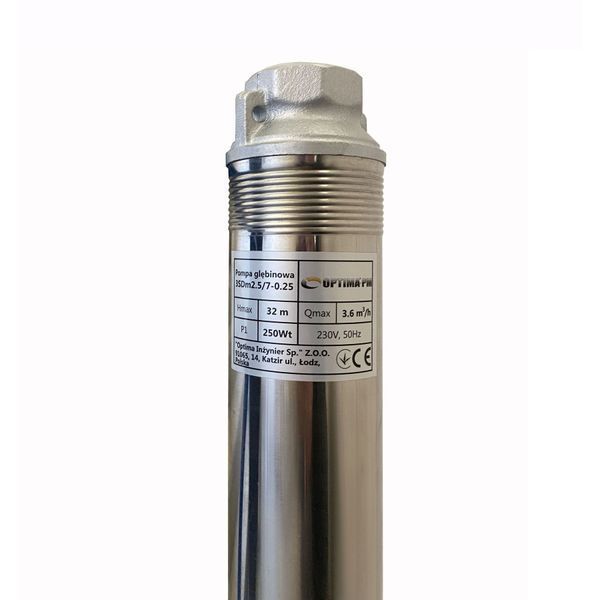 Насос скважинный с повышенной уст-тью к песку OPTIMA PM 3SDm2,5/7 0,25 кВт 35м + 1,5 м кабель 17610 фото