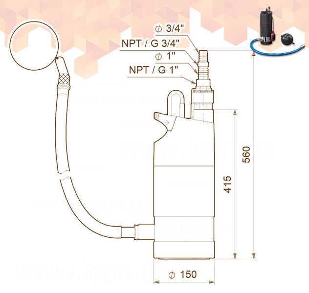 Насос для колодцев SB 3-35 AW GRUNDFOS 28326 фото