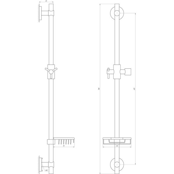 Душевая стойка Globus Lux BT-1107C, в блістері 19349 фото