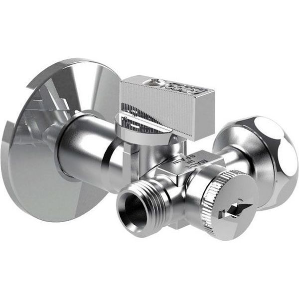 Кран шаровой угловой двойной ARCO 1/2&Prime;х 3/4&Prime;х3/8&Prime; DUAL29 19854 фото