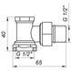 Кран радіаторний кутовий ECO Technology ECO5007 (ECO5107) 1/2&Prime; під ключ з ущільнювачем 16160 фото 3