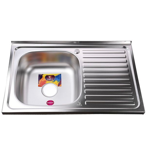 Мийка кухонна накладна прямокутна 800х500х180 Decor Left MR 8050 L D Mira 15364 фото