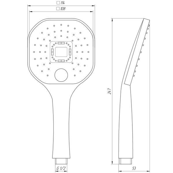 Душевая лейка Globus Lux NS-003-BB 21210 фото
