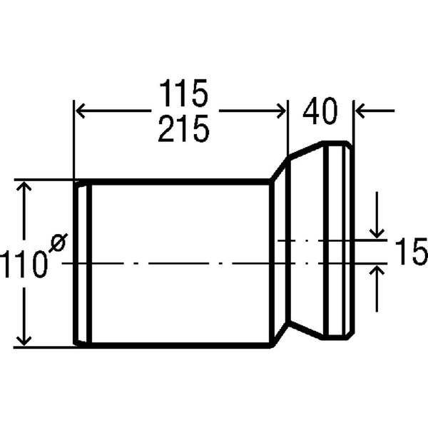 Патрубок для унитаза 155мм эксцентрик пластик Ø110 VIEGA 103231 567 фото
