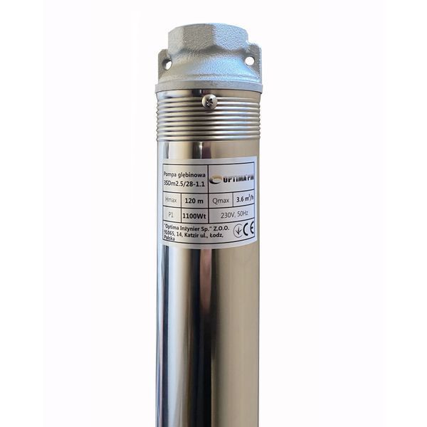 Насос скважинный с повышенной уст-тью к песку OPTIMA PM 3SDm2,5/28 1,1 кВт 135м + 15 м кабель 19667 фото
