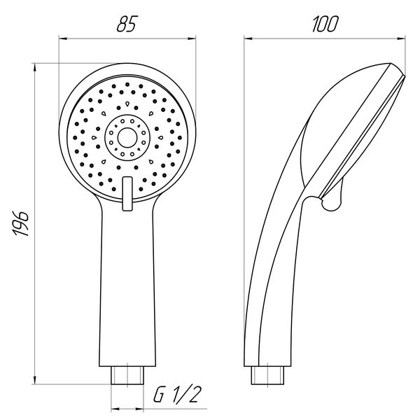 Душевая лейка Globus Lux HY-1227-LUX Blister 5999 фото