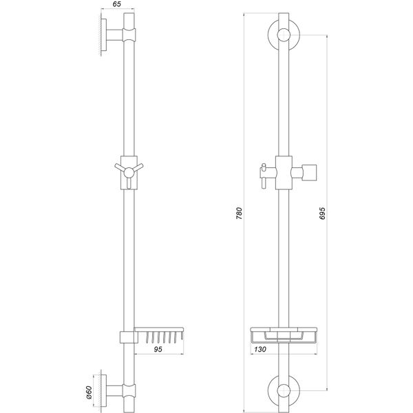 Душевая стойка Dishi T1107-1C 22025 фото