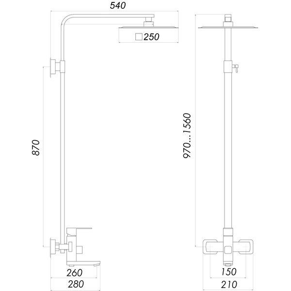 Душова система Globus Lux SICILIA PLUS-SBQ-SH-02-BB 24952 фото