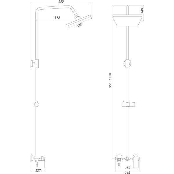 Душова система Globus Lux LAGUNA GLA-0005N 21216 фото