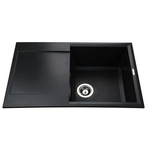 Гранитная мойка Globus Lux KOMO черный металiк 790х500мм-А0001 21042 фото