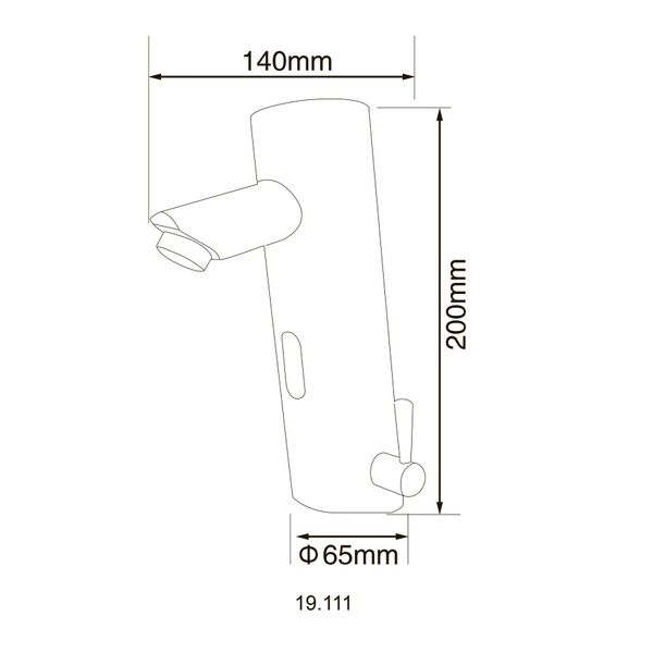 Смеситель сенсорный для умывальника HOTEC 19.111 DC/AC Hot/Cold с трансформатором 5189 фото