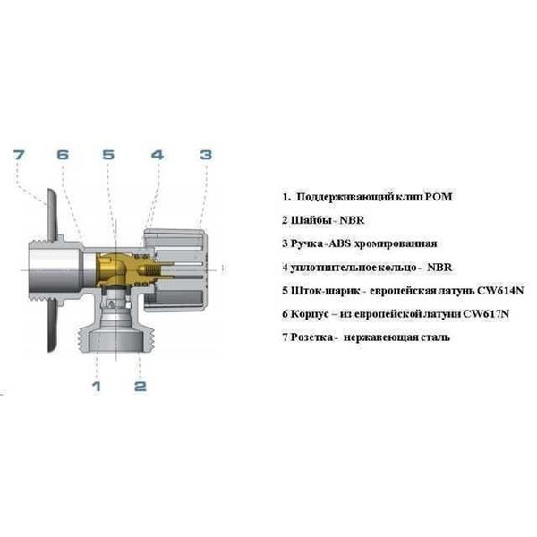 Кран шаровый угловой ARCO 1/2″х 3/4″ NOVFR729 704 фото