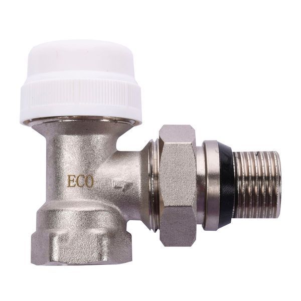 Кран радіаторний кутовий ECO Technology ECO5017 (ECO5027) 1/2&Prime; під термоголовку з ущільнювачем 16162 фото