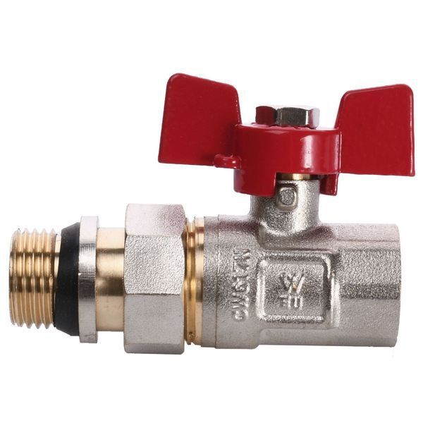Кран кульовий прямий з американкою WATERVALVE Q003 NV-V123 1/2&Prime; ЗB 10226 фото