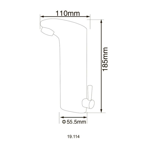 Смеситель сенсорный для умывальника HOTEC 19.114 DC/AC Hot/Cold с трансформатором 2190 фото