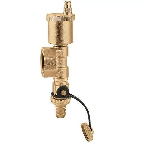 Блок коллекторный с воздухоотводчиком и сливным клапаном &Oslash;1 1/4" Caleffi 599671 1851584596 фото
