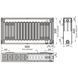 Радіатор сталевий панельний OPTIMUM 22 низ/справа 500x900 (без INNER) 13178 фото 4