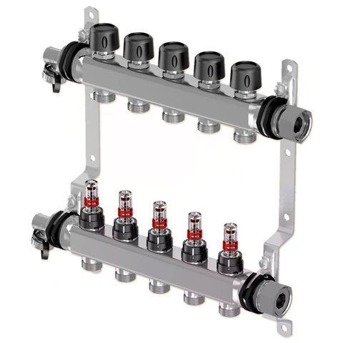 Колектор (нержавійка) з витратомірами Smart S &Oslash;1 НГ x 2 х 3/4&Prime; Uponor GmbH 81453 фото