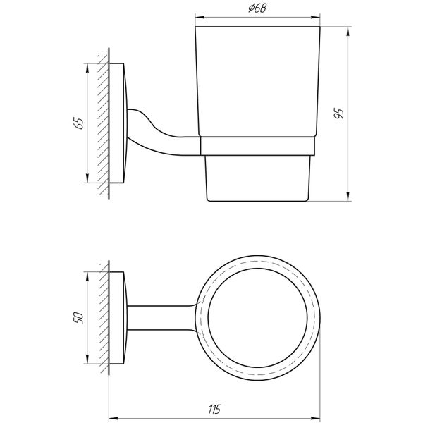 Стакан одинарный Perfect Sanitary Appliances RM 1101 1141 фото