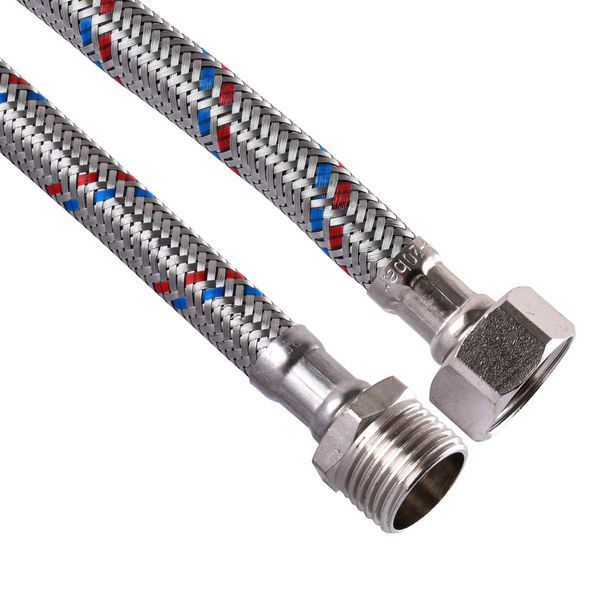 Шланг нержавеющая сталь ECO FIX 1/2&Prime;х1/2&Prime; НВ 0,6 м EPDM 12026 фото